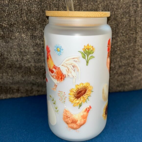 chicken glass tumbler - Picture 2 of 2